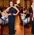 <p>Sabrina Sato apostou em vestido comportado na frente, com enorme decote na parte de trás</p>  Foto: Léo Franco / AgNews