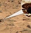 Rosto de Obama? Pedra que aparece em foto de Nasa de 2005 levantou polêmica na internet  Foto: Daily Mail / Reprodução