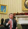 Obama conversa com rei Abdullah na Casa Branca nesta sexta-feira.  Foto: Larry Downing / Reuters