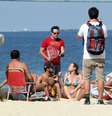 Luana Piovani e Vesgo durante desentendimento na praia   Foto: J. Humberto / AgNews