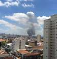 <p>Grande quantidade de fumaça se espalhou pela região</p>  Foto: Nilton de Freitas / vc repórter