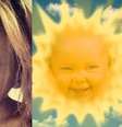 <p>Jess Smith afirmou ser ela o sol do programa infantil Teletubbies dos anos 90</p>  Foto: Facebook / Reprodução 