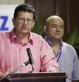 O negociador das FARC, Pablo Catatumbo, participa de coletiva de imprensa, em Havana, em dezembro  Foto: Enrique De La Osa / Reuters