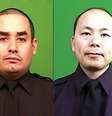 Os policiais Rafael Ramos e Wen Jian Liu, mortos a tiros dentro de seu carro de patrulha, em 20 de dezembro, em Nova York  Foto: Departamento de Polícia de Nova York / AP