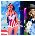 Katy Perry e Pharrell podem cantar juntos   Foto: Joe Raedle e Bradley Kanaris / Getty Images 