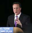 O primeiro-ministro britânico, David Cameron, discursa para líderes empresariais em uma conferência em Manchester, norte da Inglaterra, em 08 de janeiro  Foto: Peter Byrne / Reuters
