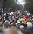 Multitudinaria manifestación en París contra el terrorismo.  Foto: EFE en español