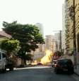 <p>O incêndio não deixou vítimas</p>  Foto: Felipe Marques / vc repórter