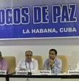 Comitê de paz instalado pelo governo da Colômbia e as Farc em Havana, Cuba, em agosto do ano passado. 21/08/2014  Foto: Enrique De La Osa / Reuters