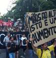 População protestou contra o aumento na passagem  Foto: @pedrasqrolam / Twitter