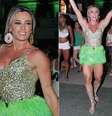 Juju Salimeni, ex-panicat e atualmente do programa Legendários, ensaiou com a Mancha Verde na quadra da escola, em São Paulo, na madrugada deste domingo (18). A rainha de bateria da agremiação sambou muito ao som dos ritmistas e exibiu suas pernas saradas para os fotógrafos.  Foto: Paduardo / AgNews