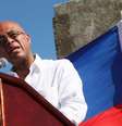 Presidente do Haití, Michel Martelly, durante pronunciamento em um memorial em homenagem às vítimas do terremoto de 2010 no país, em Titanyen, nos arrodores de Porto Príncipe. 12/01/2015.  Foto: Marie Arago / Reuters