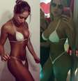 Carol Narizinho e Andressa Urach usam biquíni de fita adesiva  Foto: Instagram / @ccarolnarizinho / @andressaurachoficial / Reprodução