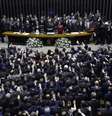 A nova composição da Câmara tomou posse neste domingo no Congresso Nacional, em Brasília  Foto: Agência Brasil