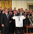 Presidente americano Barack Obama recebeu equipe do Los Angeles Galaxy  Foto: Divulgação
