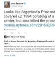<p>Por meio do Twitter, Mia Farrow acusou a presidente da Argentina de assassinato.</p>  Foto: Twitter @MiaFarrow