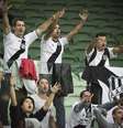 <p>Mesmo em pequeno número, torcida da Ponte Preta fez festa no Allianz Parque</p>  Foto: Carol Coelho / Inovafoto / Gazeta Press