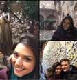 Casal visitou estátua de Julieta em Verona, na Itália  Foto: @tatafersoza / Instagram / Reprodução