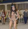 <p>Carla Prata chamou a atenção no Anhembi</p>  Foto: Leo Franco / AgNews