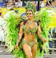 <p>Viviane Araújo é rainha de bateria da Mancha Verde</p>  Foto: Carla Carniel / FramePhoto