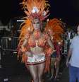 <p>Modelo e atriz teve problemas para deixar sambódromo e chegar aos camarotes</p>  Foto: Leo Franco / AgNews
