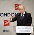O prefeito Boris Johnson fala durante uma coletiva de imprensa em evento realizado em Paris, 5 de fevereiro  Foto: Charles Platiau  / Reuters