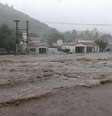 O temporal provocou danos materiais, inundações, cortes de luz e vários transbordamentos de rios  Foto: Twitter