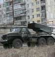 <p>Caminh&atilde;o com lan&ccedil;ador m&uacute;ltiplo de foguetes usado pelo Ex&eacute;rcito da autoproclamada Rep&uacute;blica Popular de Donetsk &eacute; visto perto de Donetsk, no leste da Ucr&acirc;nia, na segunda-feira</p>  Foto: Baz Ratner / Reuters