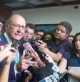 Em entrevista coletiva no Palácio dos Bandeirantes, Alckmin disse que as estações da Linha 4-Amarela do metrô deverão ser relicitadas  Foto: Janaina Garcia / Terra