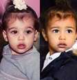 Socialite compara foto dela criança com a filha na mesma idade  Foto: @kimkardashian / Instagram / Reprodução