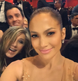 <p>Jennifer Lopez teve foto invadida por Jen Aniston e Justin Theroux</p>  Foto: Instagram / Reprodução