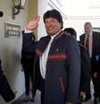 Presidente boliviano Evo Morales na chegada a Montevidéu. 26/02/2015.  Foto: Andres Stapff / Reuters