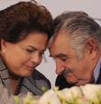 O presidente e seu sucessor também estiveram presentes na posse de Dilma, em janeiro  Foto: Mujica Haciendo Cosas / Reprodução