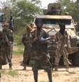 <p>Imagem tirada de um vídeo divulgado pelo grupo radical islâmico Boko Haram</p>  Foto: AFP