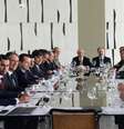 Reunião entre os ministros com o vice-presidente em Brasília  Foto: Antônio Cruz / Agência Brasil