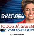 <p>Movimento divulgou imagem avisando que, nesta noite, um novo panelaço aconteceria durante o Jornal Nacional</p>  Foto: VemPraRua.net / Reprodução