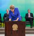 <p>Presidente Dilma Rousseff durante cerimônia de lançamento do pacote anticorrupção, em Brasília</p>  Foto: Divulgação