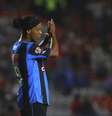 Ronaldinho participou da vitória do Querétaro  Foto: Hector Vivas / Getty Images 