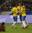 <p>Oscar fez gol no primeiro tempo e "libertou" tensão do Brasil</p>  Foto: Bruno Domingos/Mowa Press / Divulgação