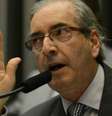 Eduardo Cunha, na Alesp; ele disse à BBC Brasil que protestos ajudam sua 'votação do outro lado'  Foto: Agência Brasil