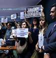 <p>Manifestantes acompanharam sessão da CCJ que aprovou PEC da maioridade penal</p>  Foto: Câmara dos Deputados / Divulgação