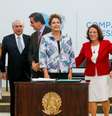 <p>"Somos a favor do bom debate, do respeito e da convivência democrática entre todos, disse Dilma</p>  Foto: Divulgação