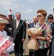 <p>Dilma chega para a C&uacute;pula das Am&eacute;ricas</p>  Foto: Twitter/@blogplanalto / Reprodução
