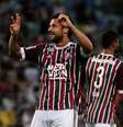 Fred comemora seu gol de número 300 como profissional  Foto: Nelson Perez / Fluminense FC/Divulgação