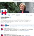 Página da candidata a presidente dos Estados Unidos, Hillary Clinton, no Twitter  Foto: Twitter