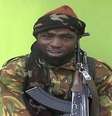 Abubakar Shekau, o líder do Boko Haram, em vídeo divulgado na internet  Foto: BBC