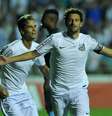 Elano fez seu primeiro gol nesta terceira passagem pelo Santos  Foto: Ivan Storti / Santos FC/Divulgação