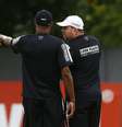Fernandes não poupou mistério: treinos fechados e nenhuma pista sobre o Santos  Foto: Ricardo Saibun / Divulgação Santos FC
