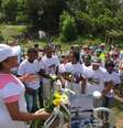 Família de ciclista atingido por carro acompanhou o ato  Foto: Etevaldo Almeida / vc repórter