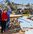 Antes de ir para São Paulo, Dilma visitou áreas atingidas por tornado em Xanxerê (SC)  Foto: Roberto Stuckert Filho / Agência Brasil